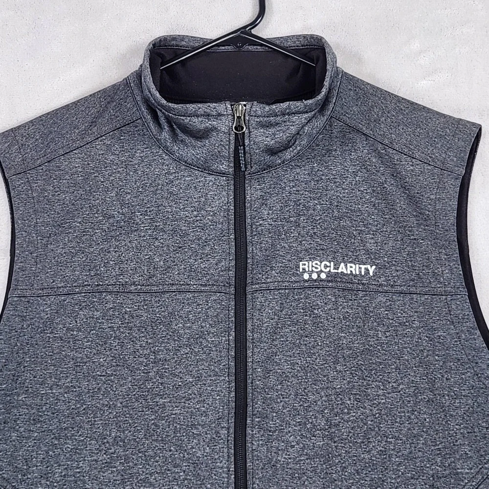 The North Face Vest Mens XL Gray Softshell Fleece Full Zip Outdoor NF0A3LGZ